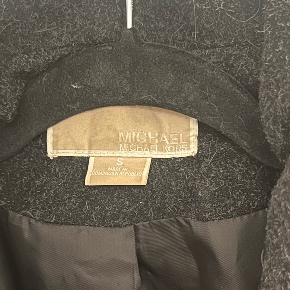 Michael Kors Charcoal Wool Wrap Coat - Picture 8 of 9